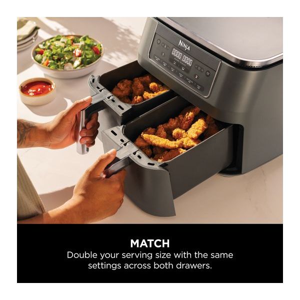 Buy NINJA,NINJA 6-in-1 Dual Zone DZ300UK Air Fryer - Gun Metal Grey - Gadcet UK | UK | London | Scotland | Wales| Near Me | Cheap | Pay In 3 | Air Fryers